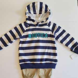 New Children  Nautica 2 Piece Outfit  Blue White